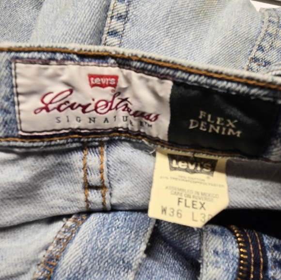 Levis Vintage Gray Tab Jeans Soft 36 x 30 Signature Flex Denim Rare Distressed - Picture 4 of 5